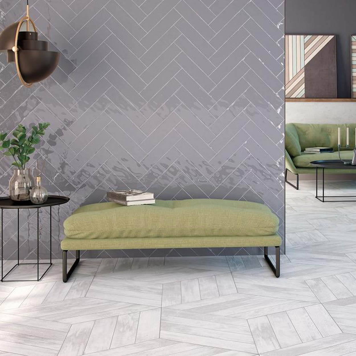 Cifre Ceramica Colonial Wandtegel Grey glans 7.5x30cm